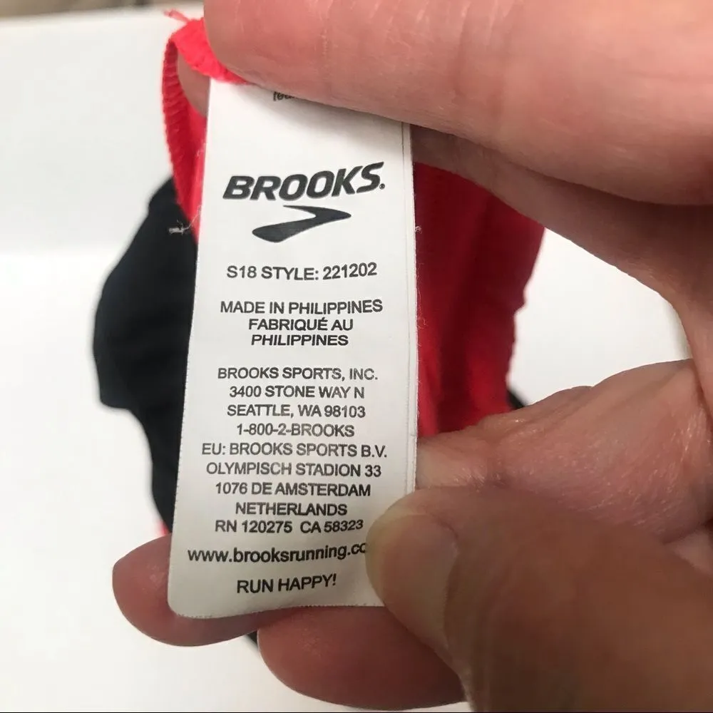 Brooks neon coral pink drawstring running shorts S - Image 5