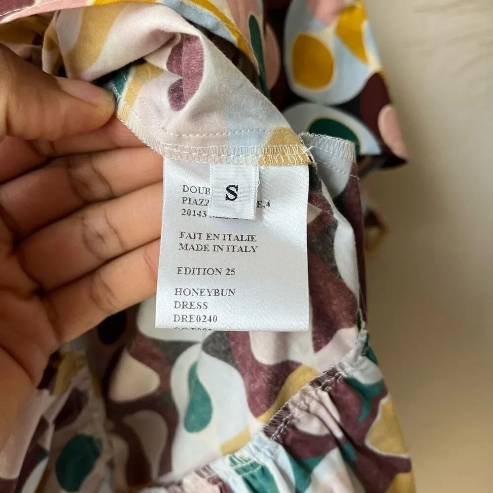 NEW LA DoubleJ Dress Flutter Cap‎ Sleeve Honeybun Gumball Mini Dress Multi Sz S Pink - Image 12