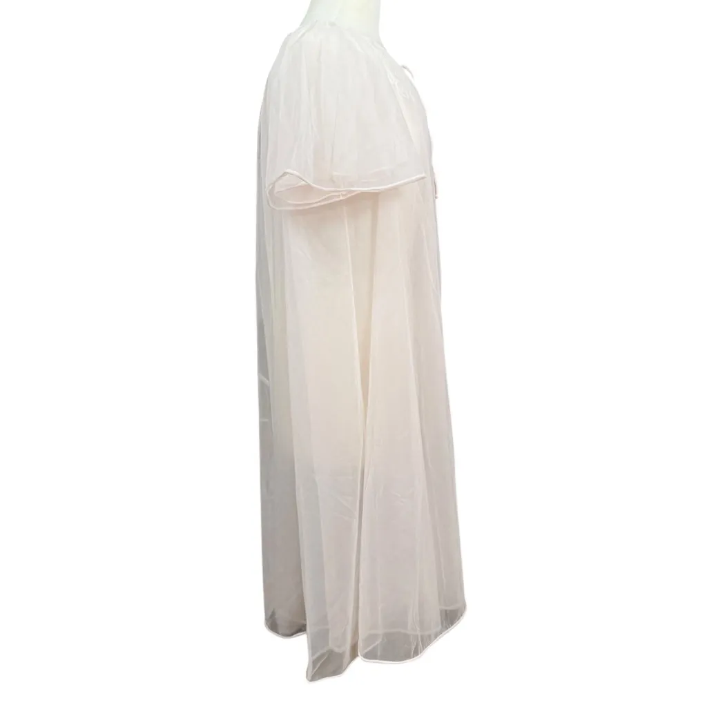 Vintage 1950s Vanity Fair White Sheer Lingerie Nightgown Babydoll & Robe S - Image 15