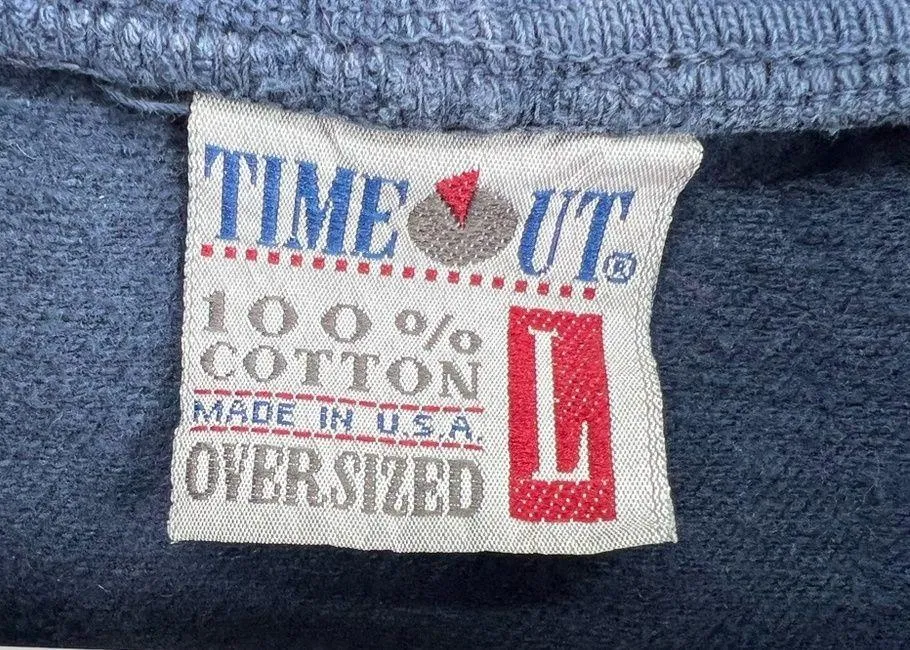 Time Out collared cotton heavyweight christmas sweatshirt L navy snowmen holiday Blue Size L - Image 6