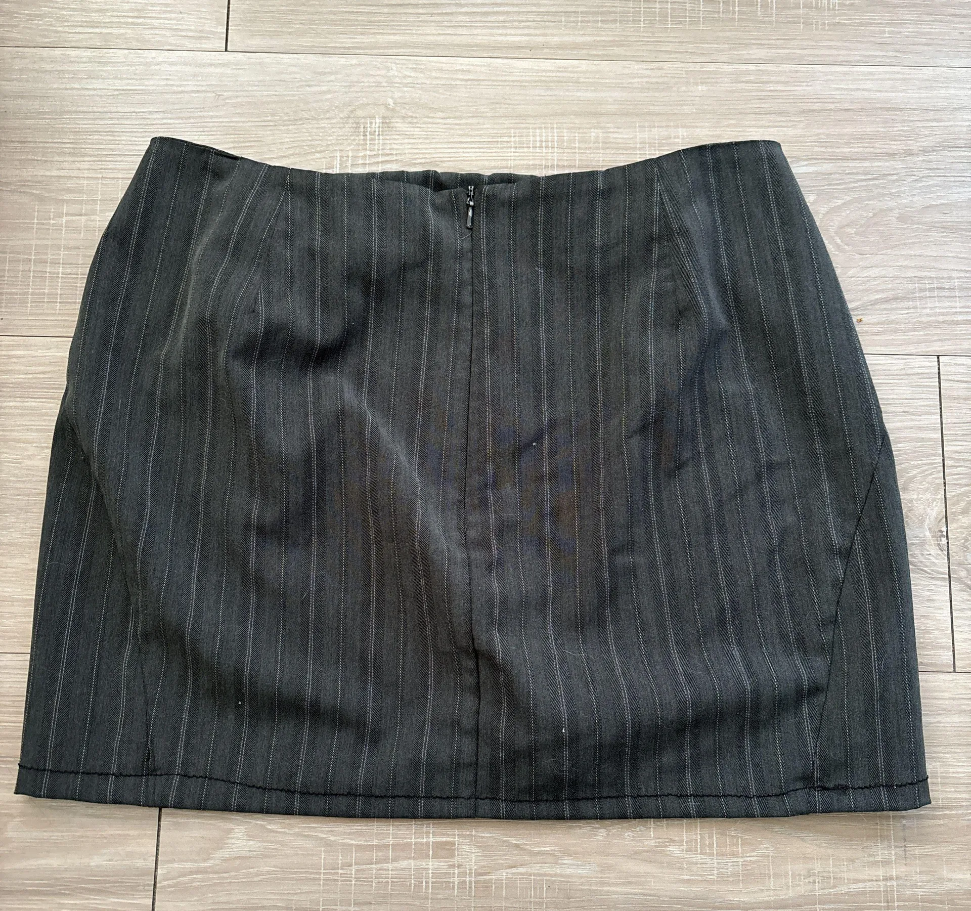 Notations Gray Pinstripe Miniskirt - Image 2