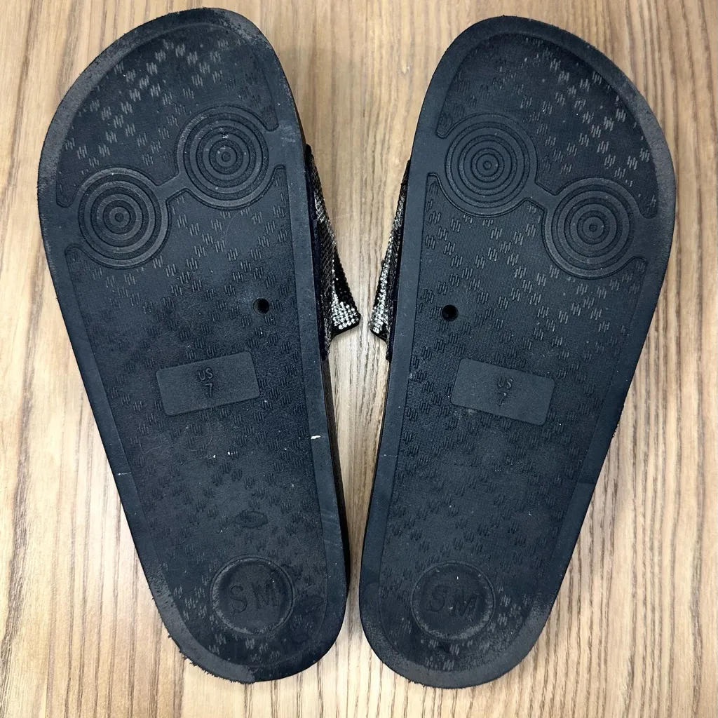 Steve Madden Sammy Rhinestone Leopard Print Pool Slide Sandals - Image 6