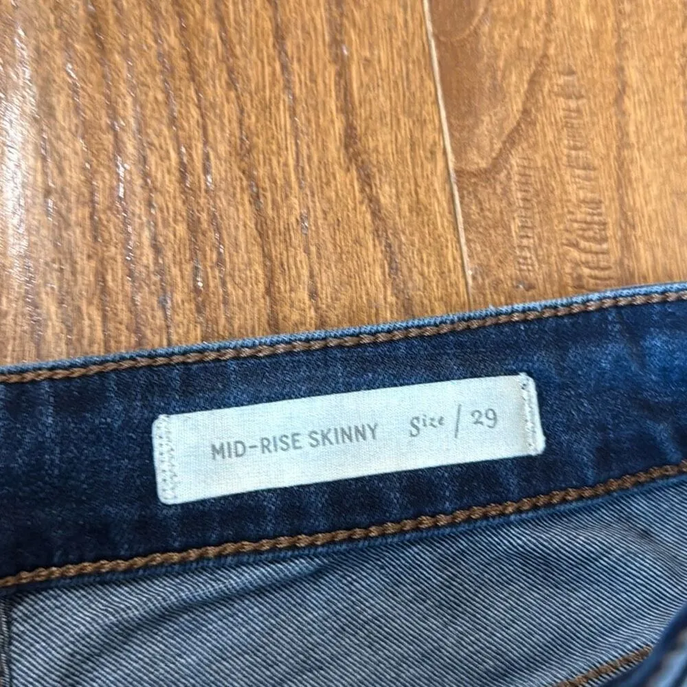 Anthropologie Pilcro the Leterpress mid rise skinny split hem jeans 29 - Image 5