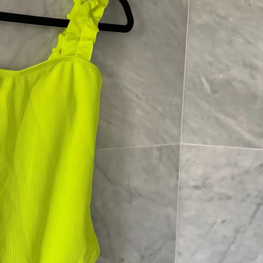 Lime Green Ruffled One Piece swimsuit size M - Image 7