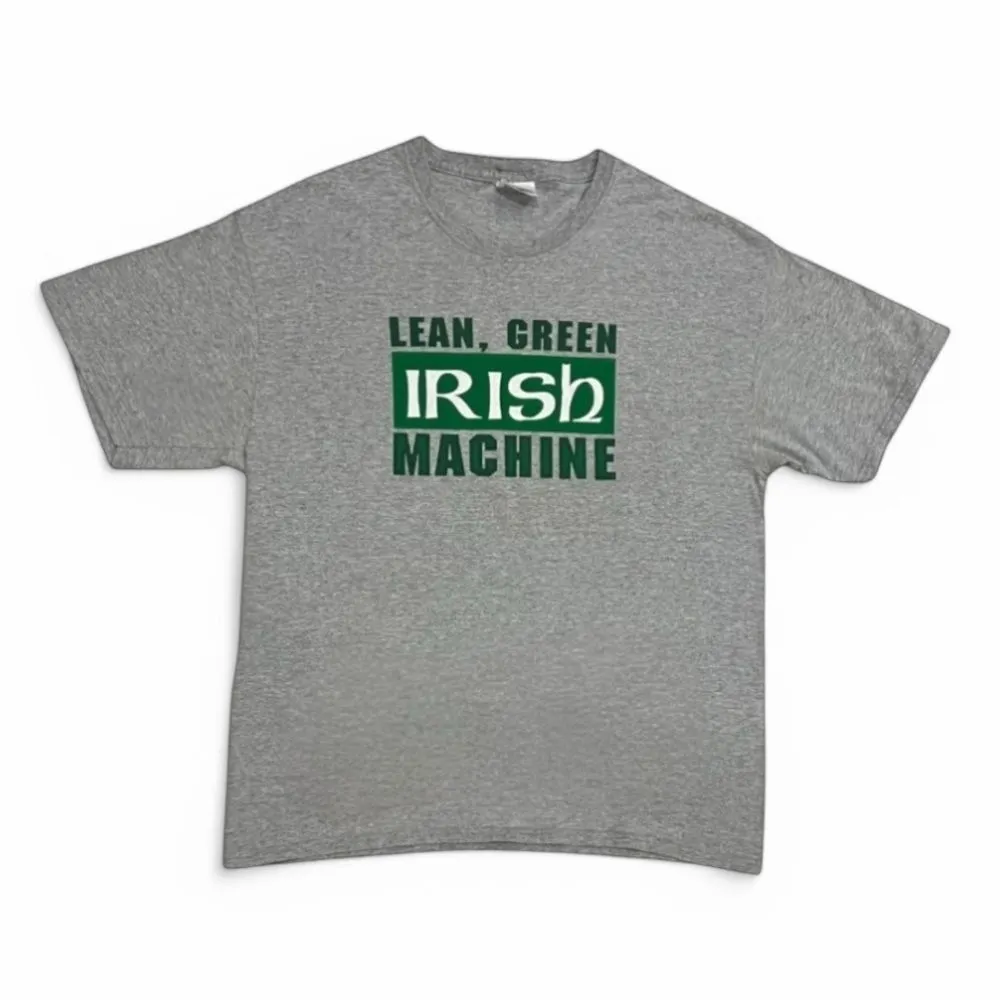 Hanes Lean Green Irish Machine Graphic Tee Size Large - Image 13