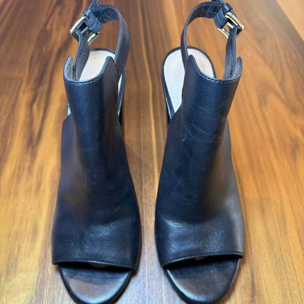 Aldo Womens Noassa Heeled‎ Sandal, Black Leather, 6.5 - Image 4