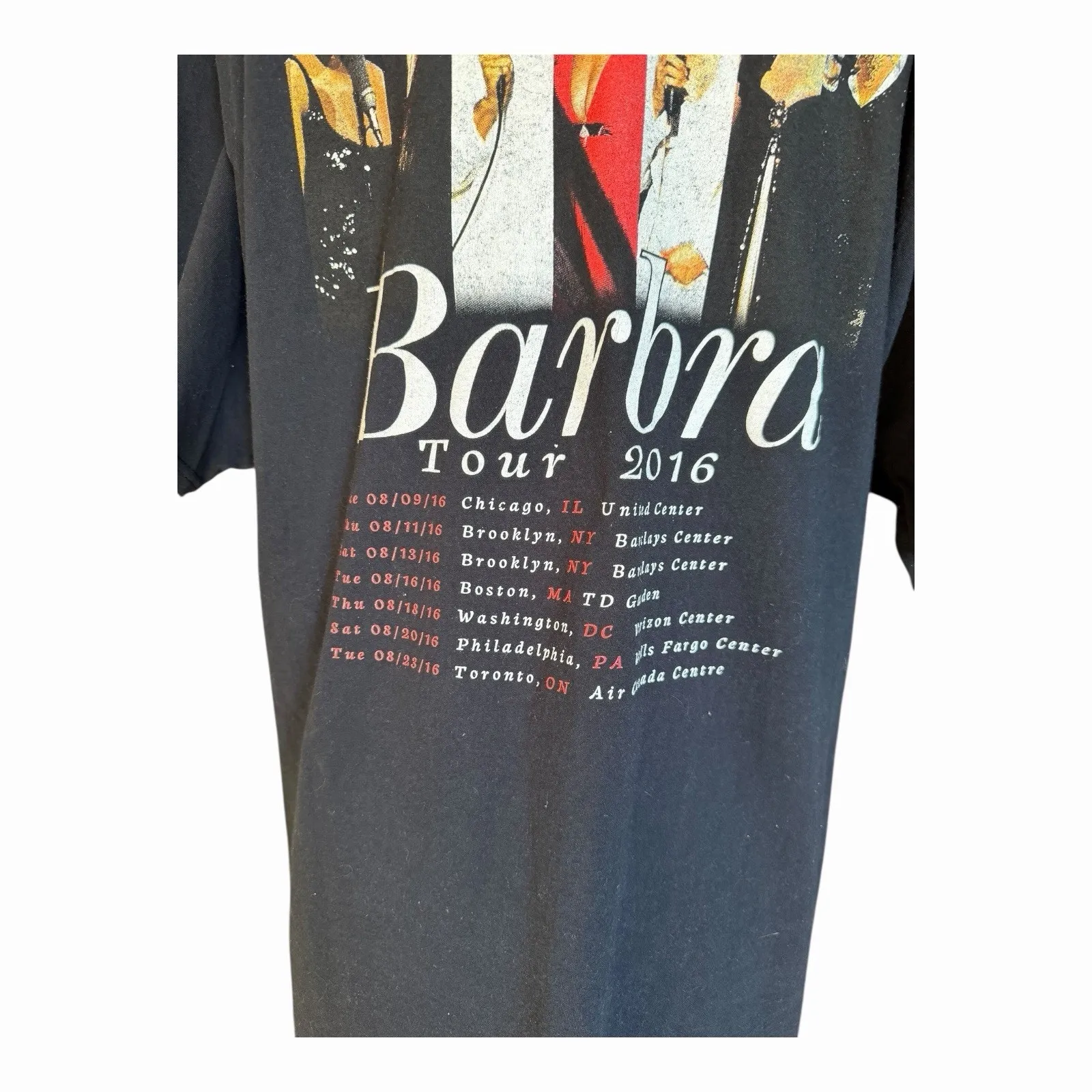 BARBRA STREISAND The Music The Mem'ries The Magic Tour 2016 Medium Black T - Image 7