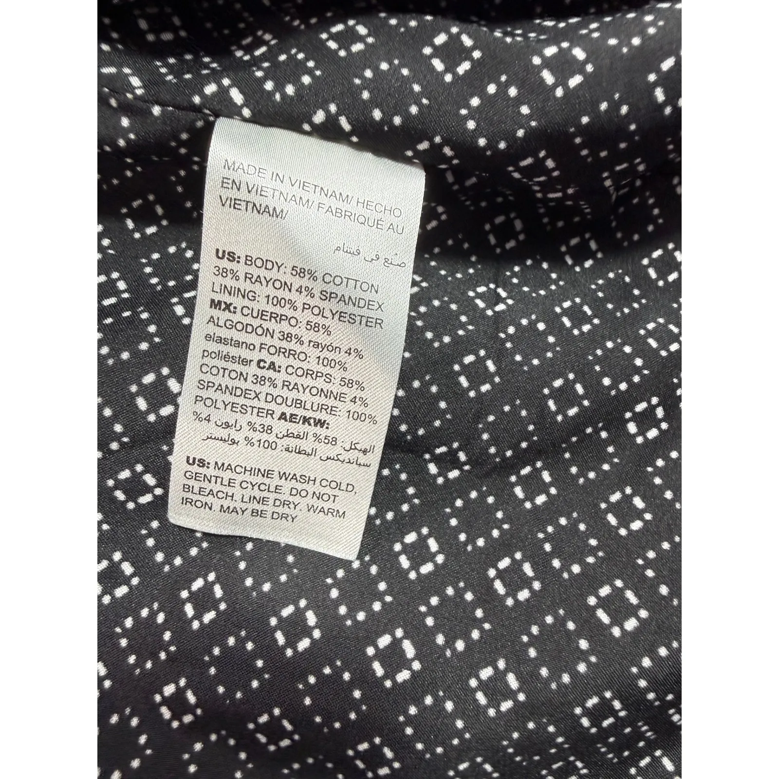 Chico's Black Geometric Print Lined Blazer Women's Size XL Office - Image 6