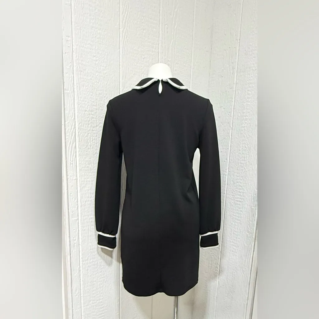 Zara Black Top with White Trim - Image 3