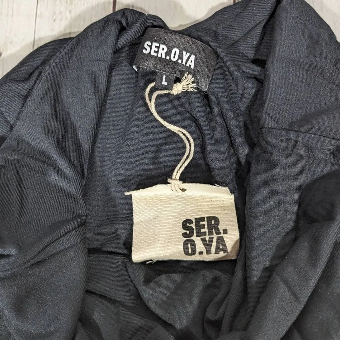 SER O YA by Retrofete Black Spaghetti Strap Brogan Jersey Dress L Criss‎ Cross Size L - Image 5