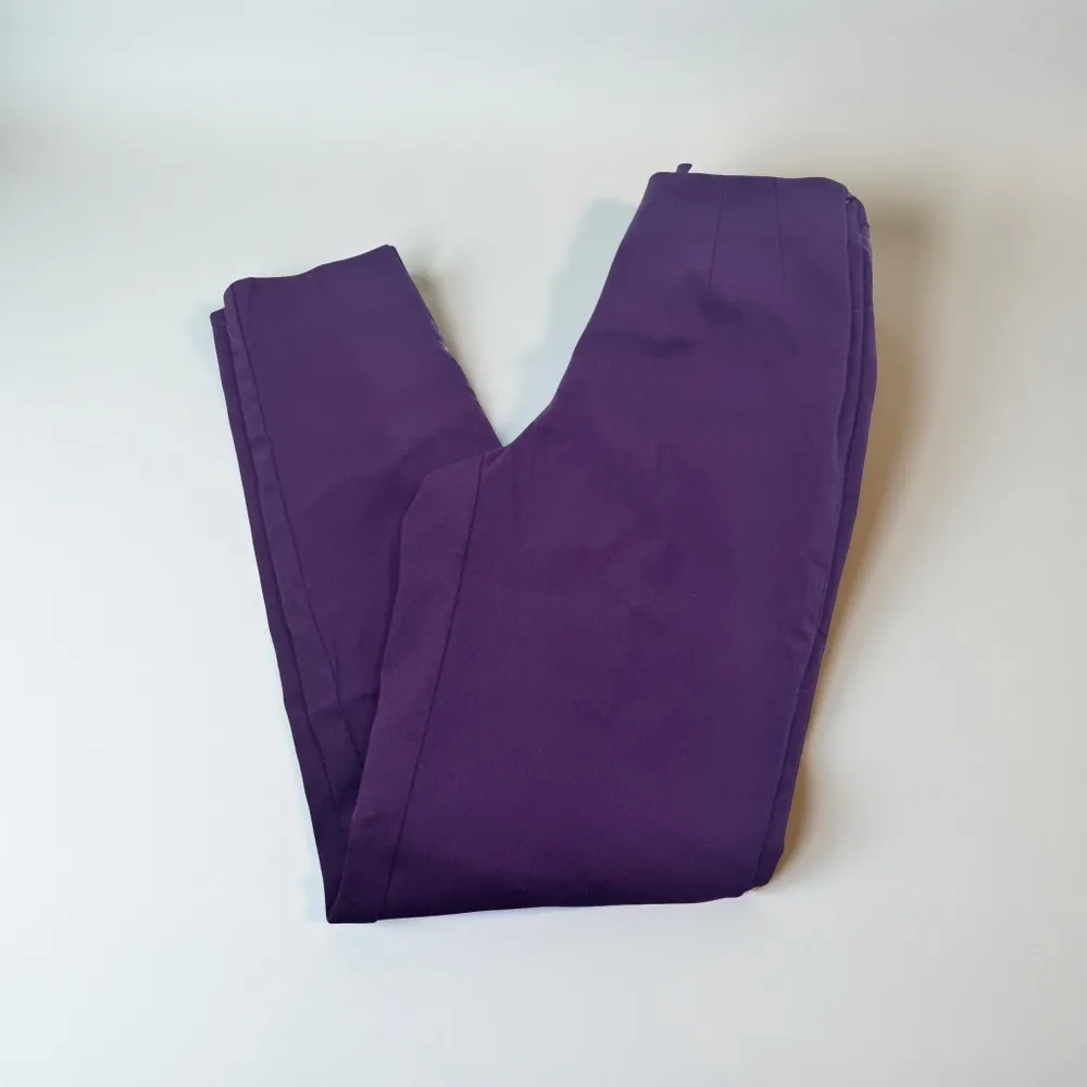 Millennium Skinny Crop Side Zipper Stretch Womens Pants Purple Size 4 NEW - Image 3