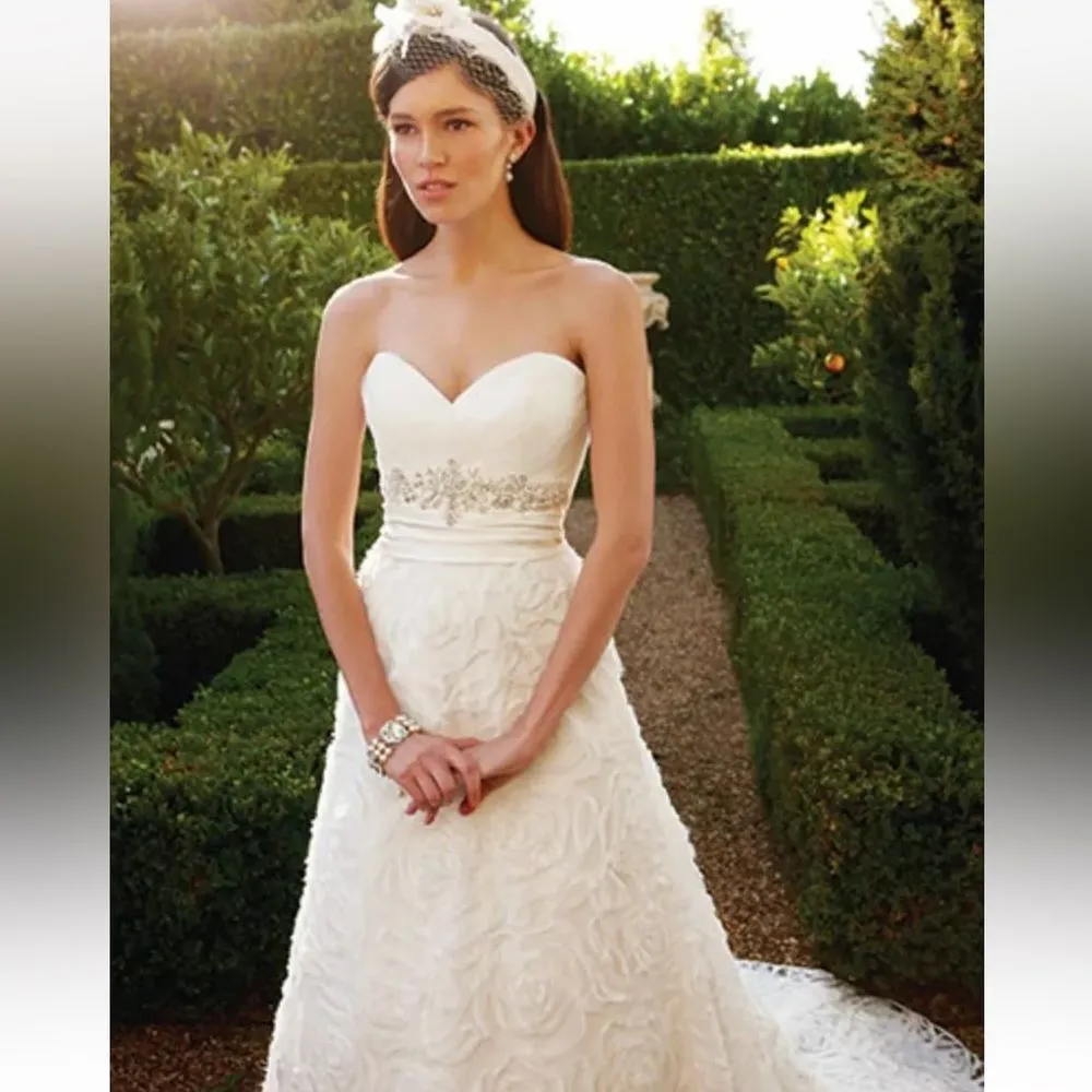 Perfect Casablanca Bridal Ivory Gown Princess Fairytale Wedding Dress 8 White - Image 4