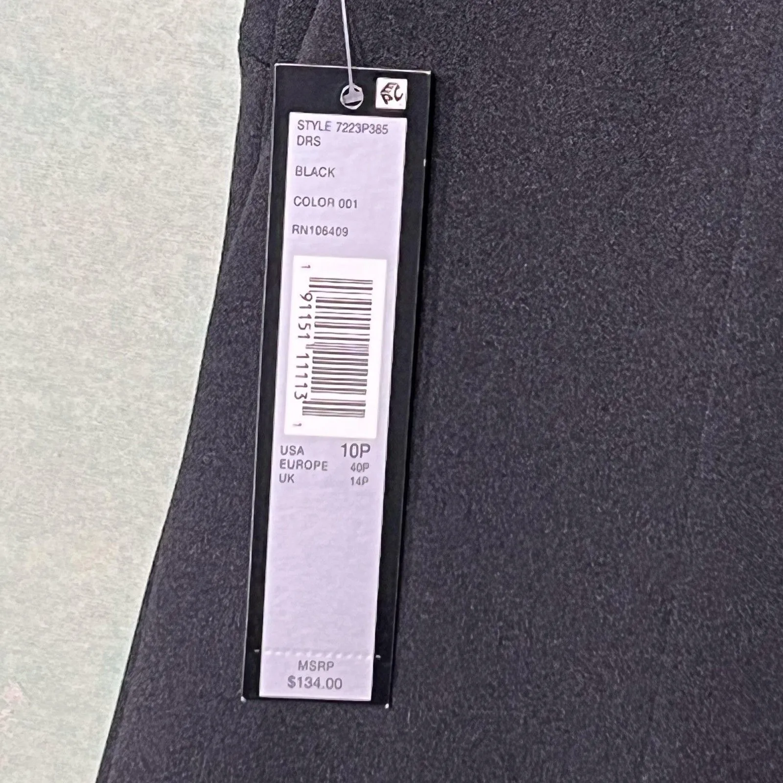 Tahari Arthur S. Levine Dress Womens Petite 10P Black Sheath Chain Tassel - Image 7