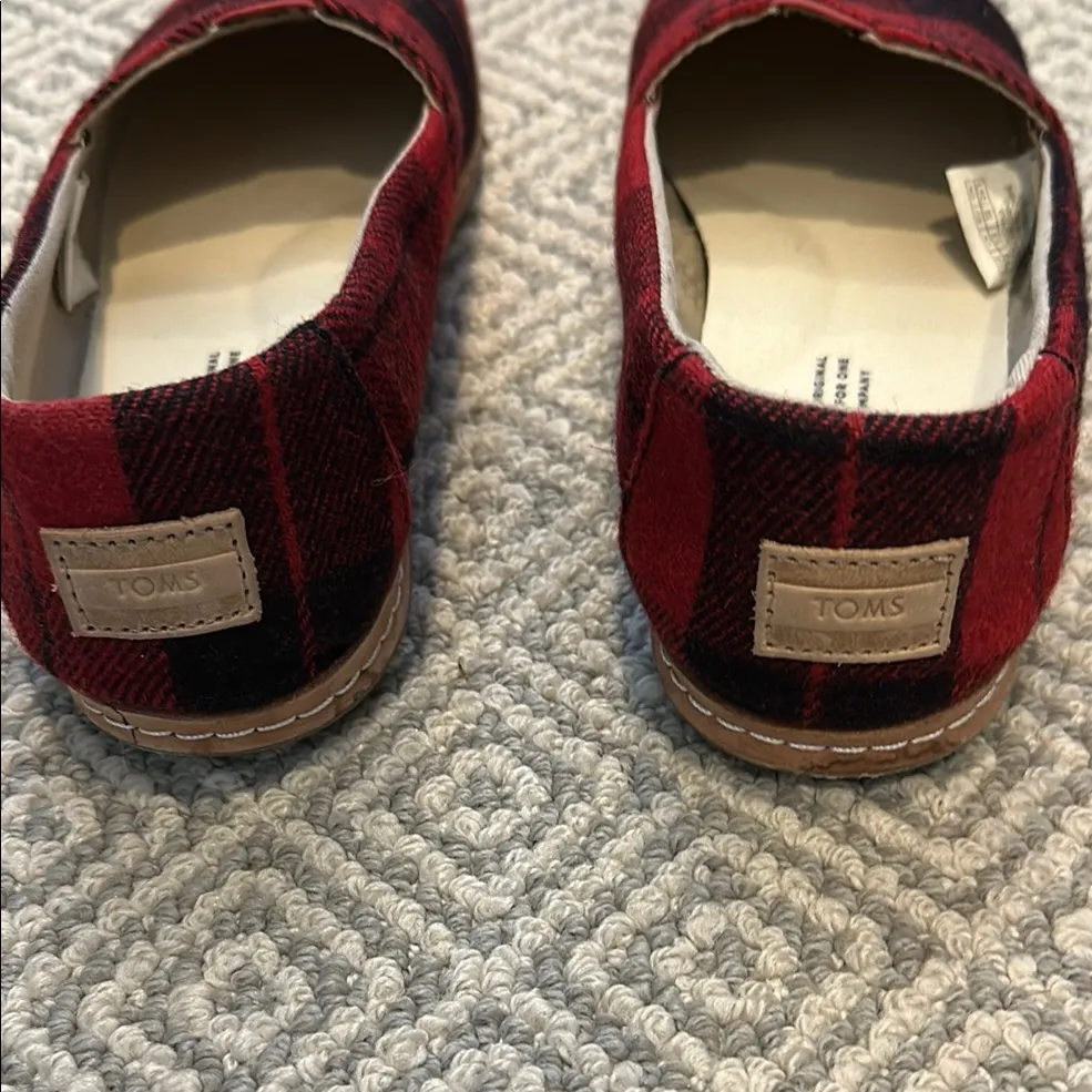 Toms 7.5 women’s plaid flannel buffalo check - Image 2
