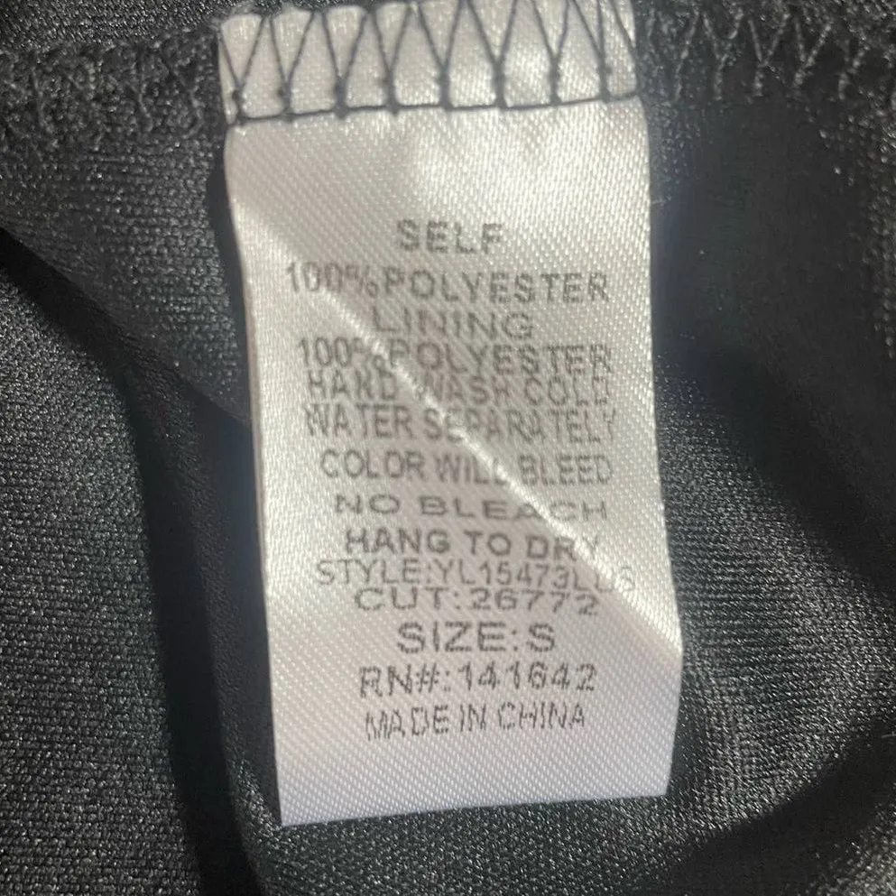 Lulus Women Flowy Maxi Dress S Black White Tie Dye‎ Smocked Empire Boho Resort - Image 6