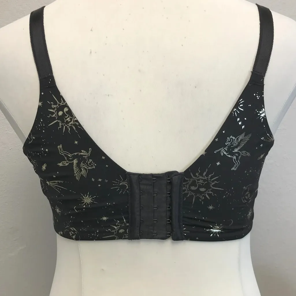 Torrid Perfect T-Shirt Lightly Lined Black Pegasus Celestial Bra - Size 38H - Image 2