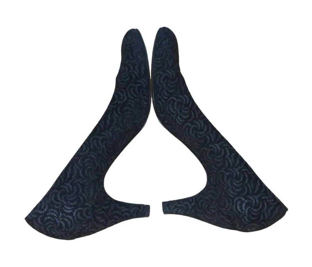 Salvatore Ferragamo Womens Classic Pump Heel Black Leather Abstract Slip On 6.5B - Image 6