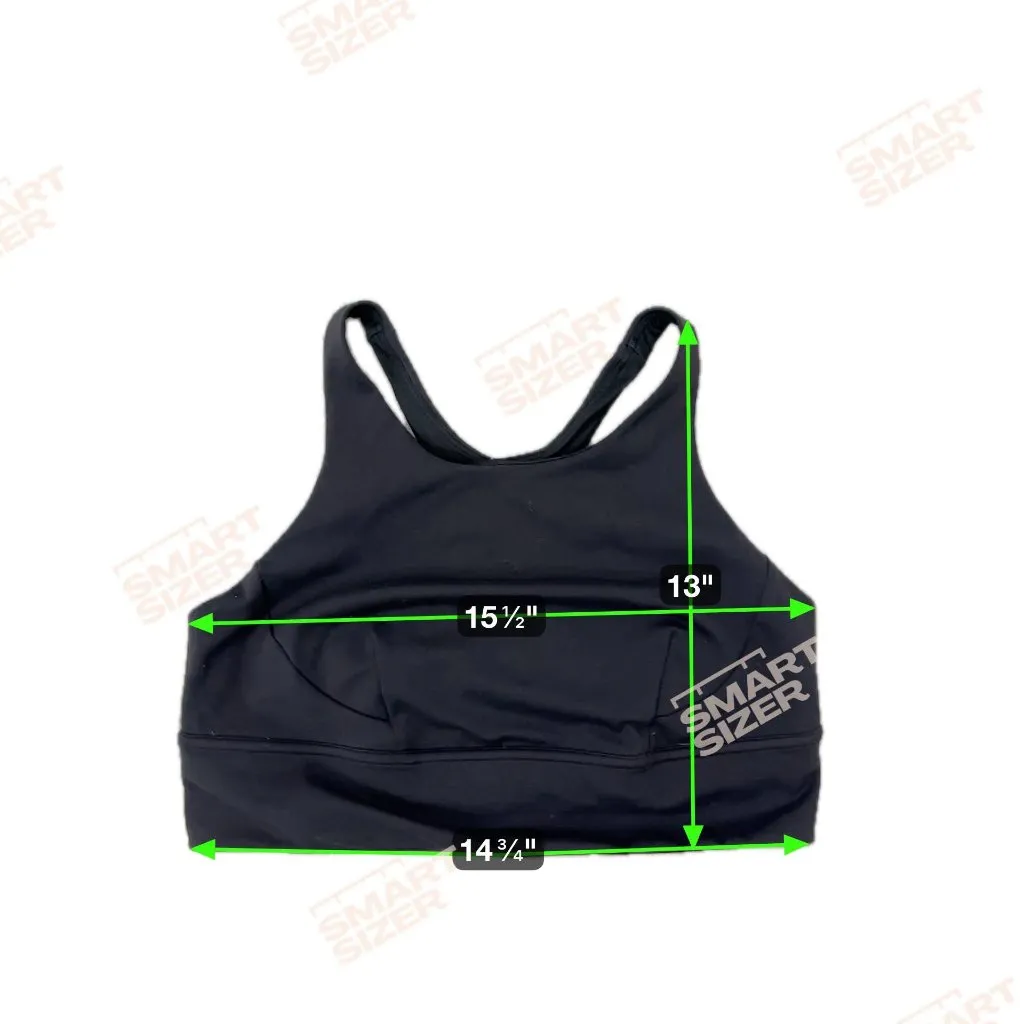 Lululemon Size 14 Black Wunder Train Long-Line Medium Support, C/D Cups Bra - Image 9