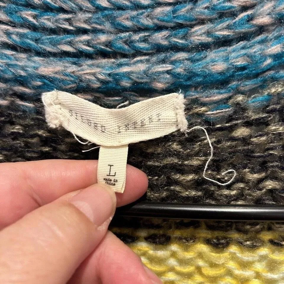 Gilded Intent Women's Striped Long Cardigan Sweater Size Large Oversized Fit - Image 4