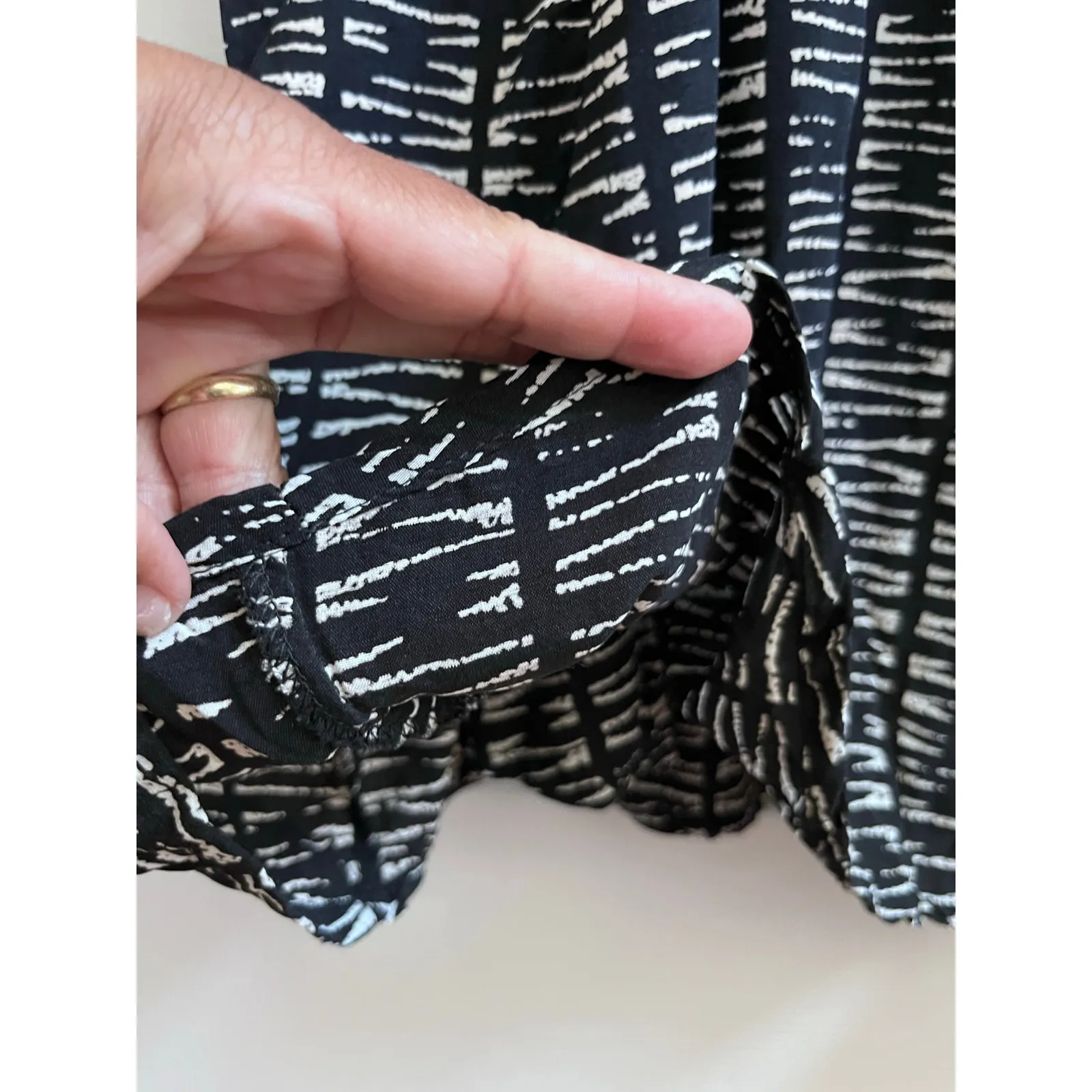 Whistles Black Sahara Print Avie Pocket Wrap A Line Skirt Size Medium - Image 8