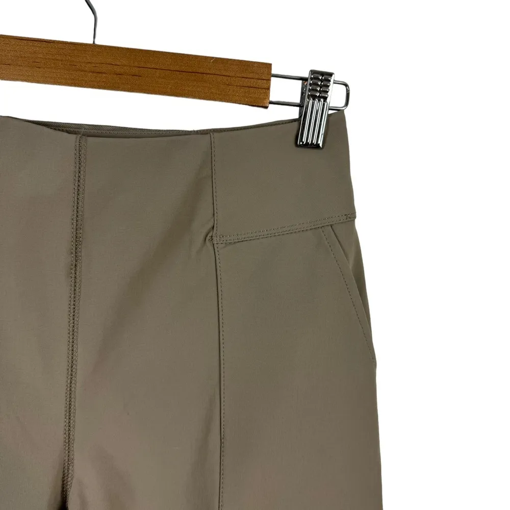 NEW FABLETICS Hybrid Cargo Pants Women's Small Smoke Tan Nylon Pockets Leggings - Image 7