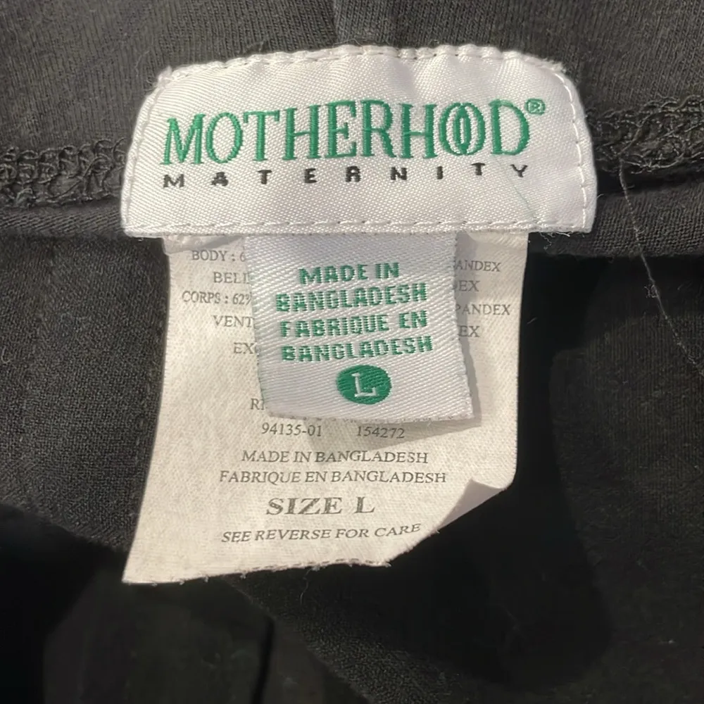 Motherhood Maternity Women's L Black White Embroidered A - Image 4