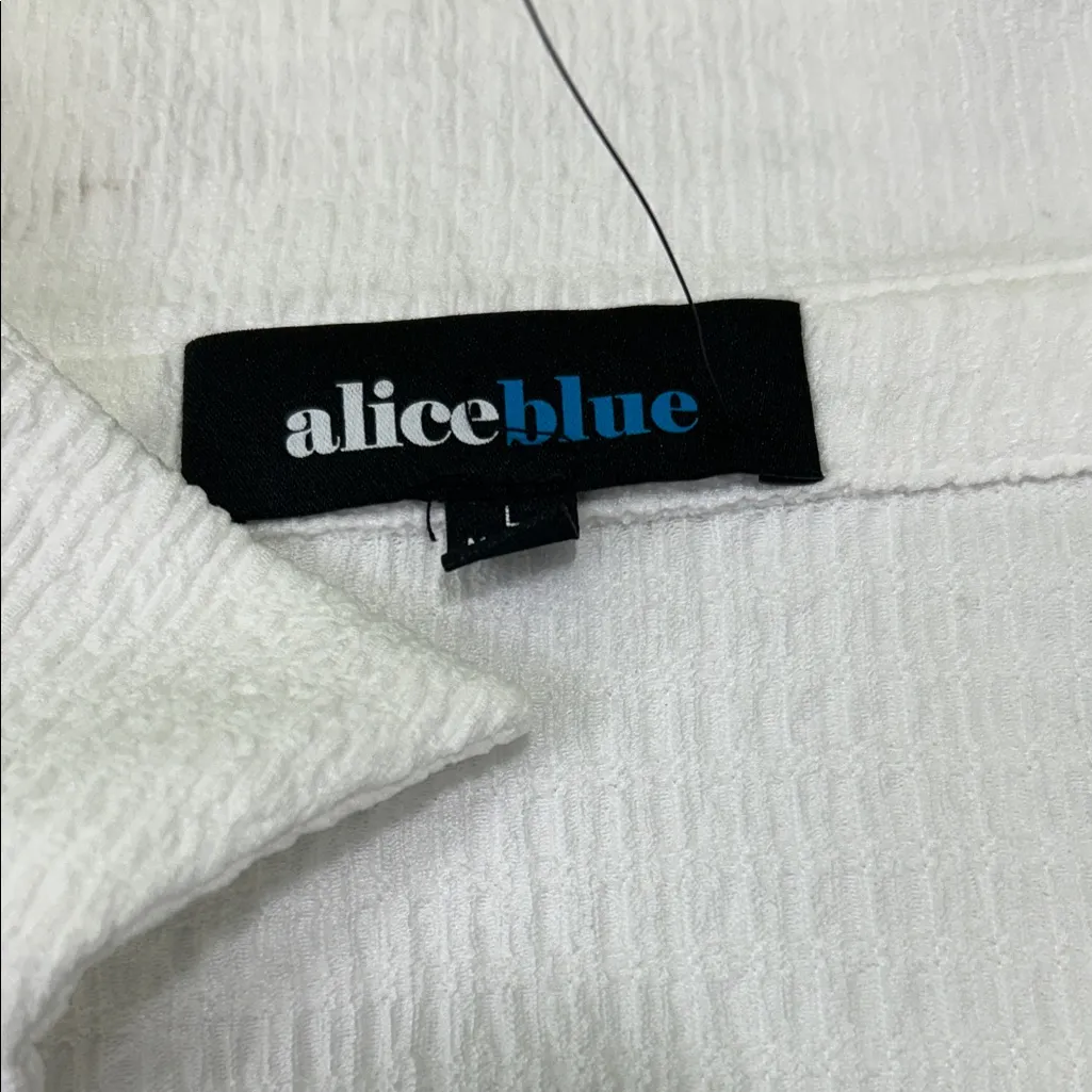 Alice Blue White Lace Peplum Blouse - Image 3