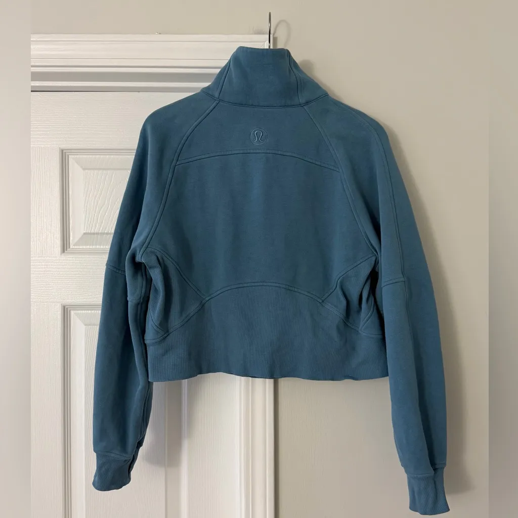Lululemon Scuba Oversized Funnel Neck Half Zip Sweatshirt XS/S Utility Blue - Image 4