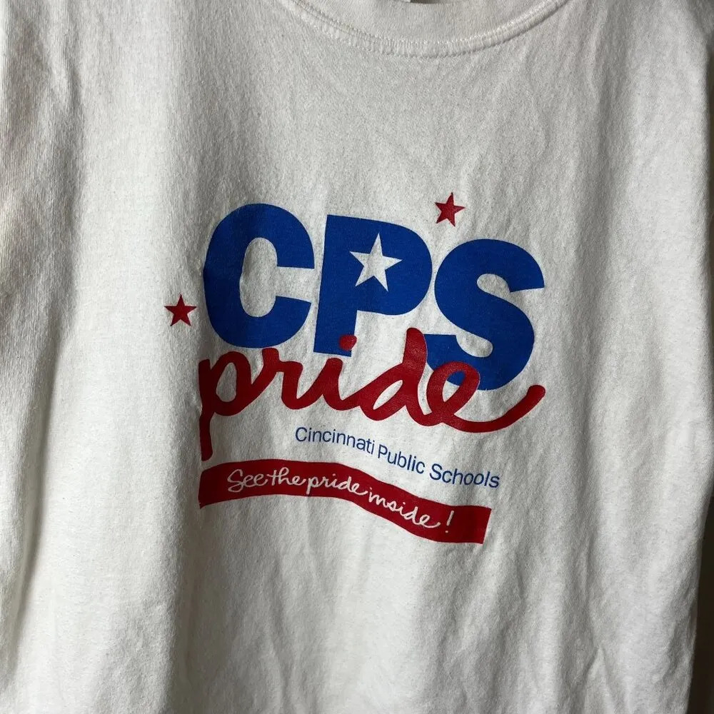 CPS Pride T Shirt Vintage 90s Y2K White Medium M Graphic Tee Adult Unisex Fit - Image 13