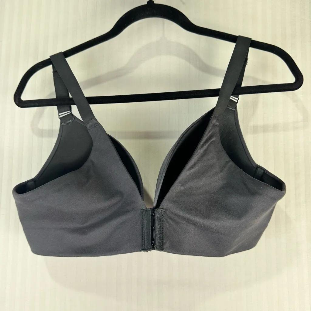 Cacique Boost Plunge Bra Black Feminine Minimalist Women's Plus Size 40D - Image 2