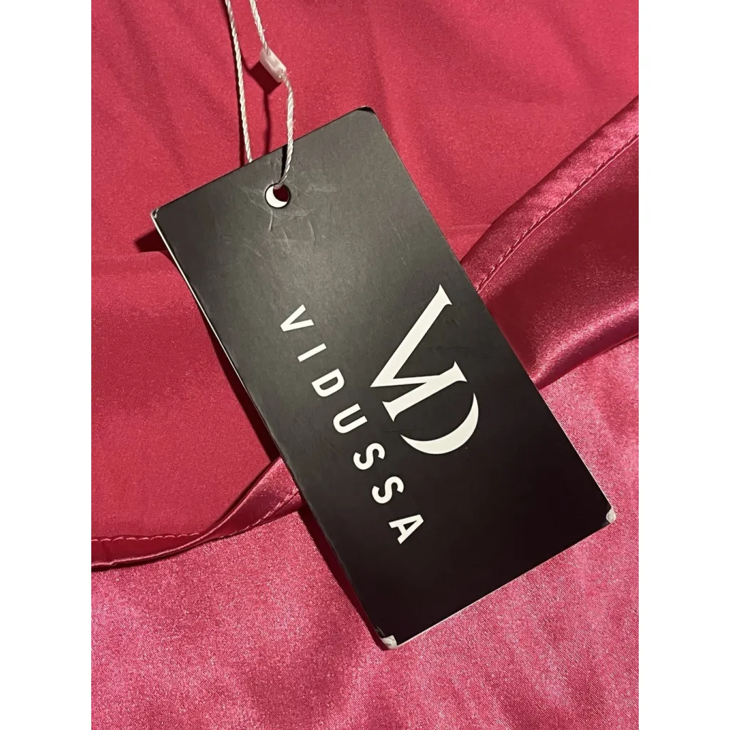 Vidussa Off Shoulder Top Womens Size L Pink Shimmer Tie Sleeve Short Sleeve NWT Size L - Image 10