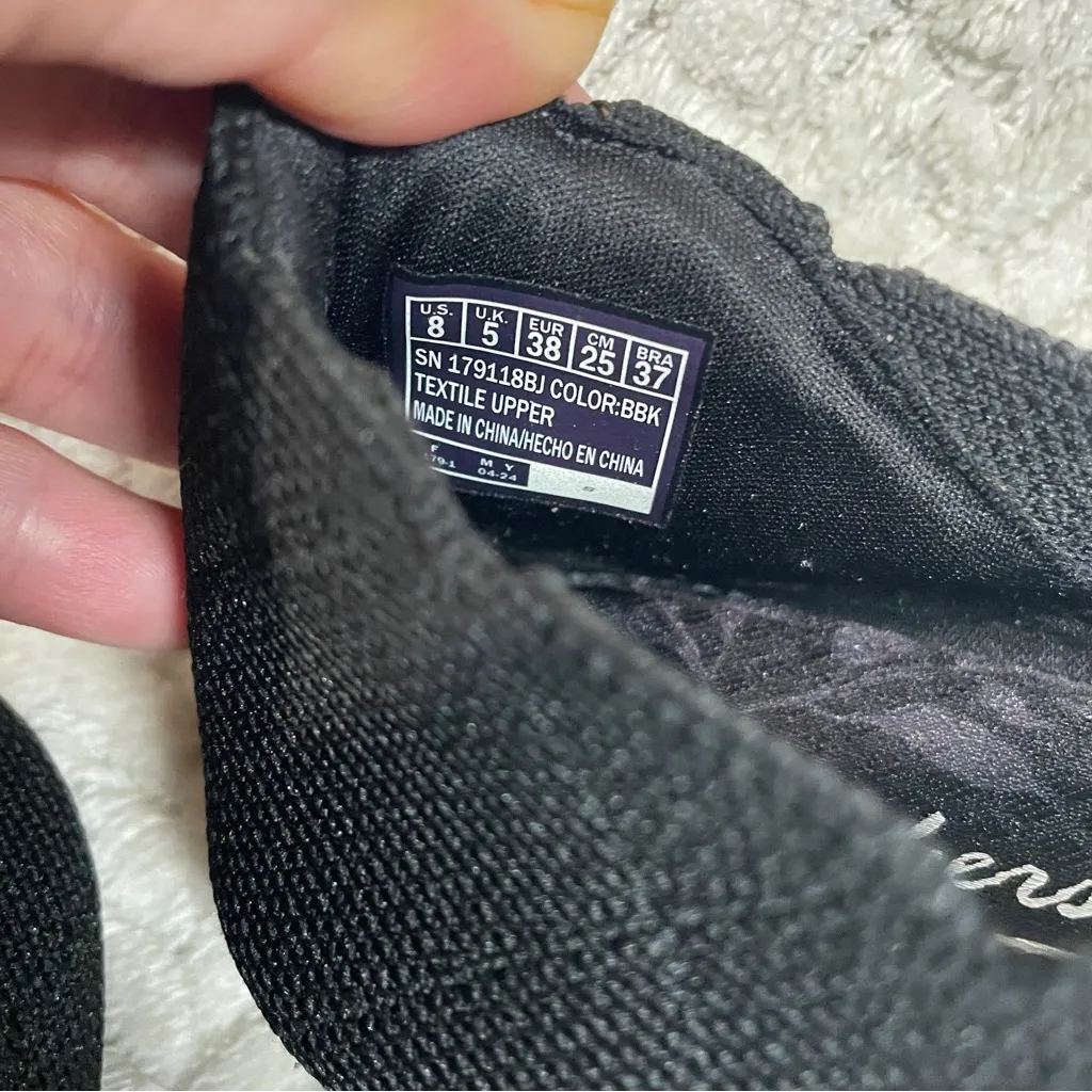 Skechers Cleo Black Knit Stretchy Ballet Flats Women’s 8 | classic preppy - Image 5