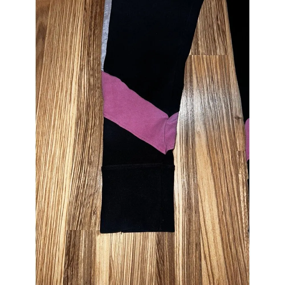 Victoria's Secret Pink Love Colorblock Zip Ankles Campus‎ Yoga Legging M Medium - Image 4