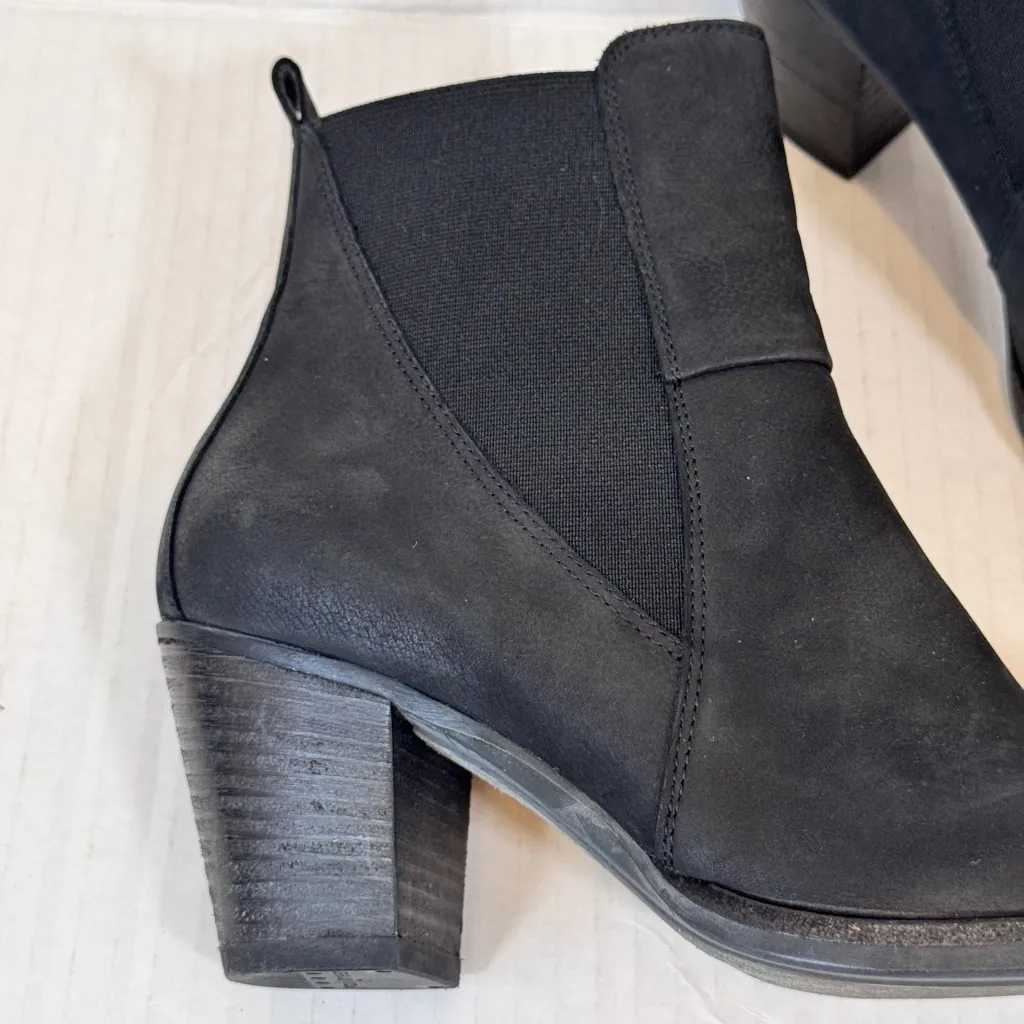 Paul Green Black Suede Leather Ankle Boots Womens 7.5 Fall Booties Classic Boho - Image 10