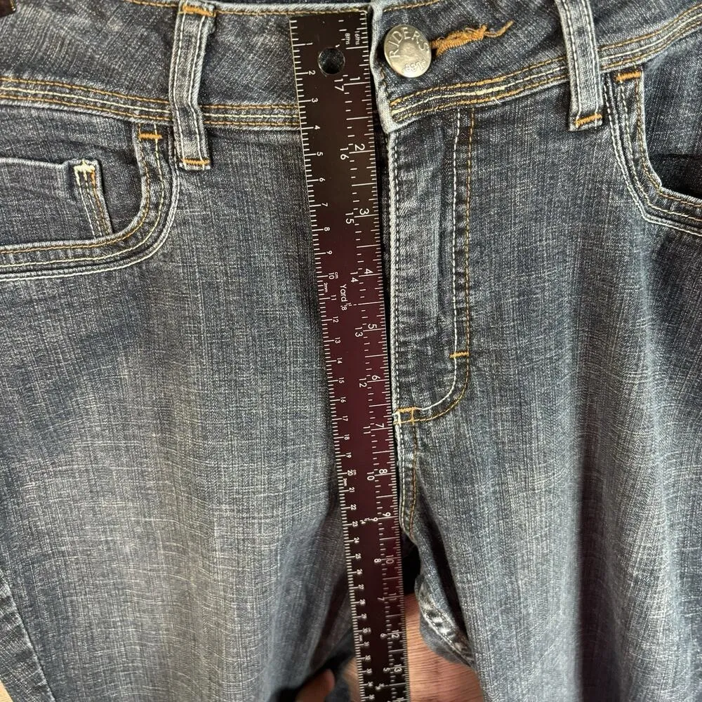 Riders By Lee Jeans Women's Size 14P Blue Cotton Blend Flared 26 1/2 inseam - Image 8