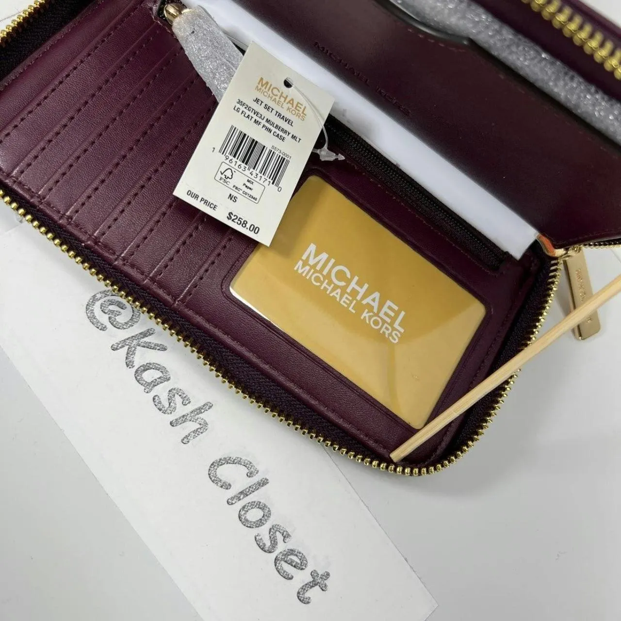 Michael Kors Mulberry Multi Wristlet Large Phone Case Wallet - Image 4