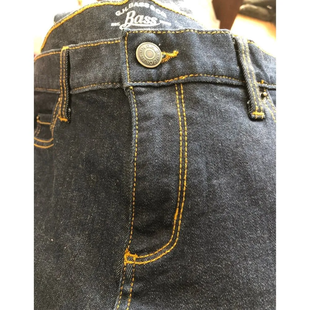 NWT G.H. Bass Blue Jeans Straight Leg 1115 rinse wash size 8 p - Image 7