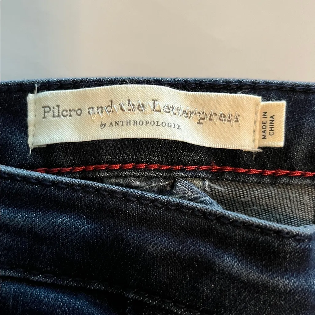 Pilcro and the Letterpress Anthropologie High Rise Denim Legging Pull On Size 28 - Image 10