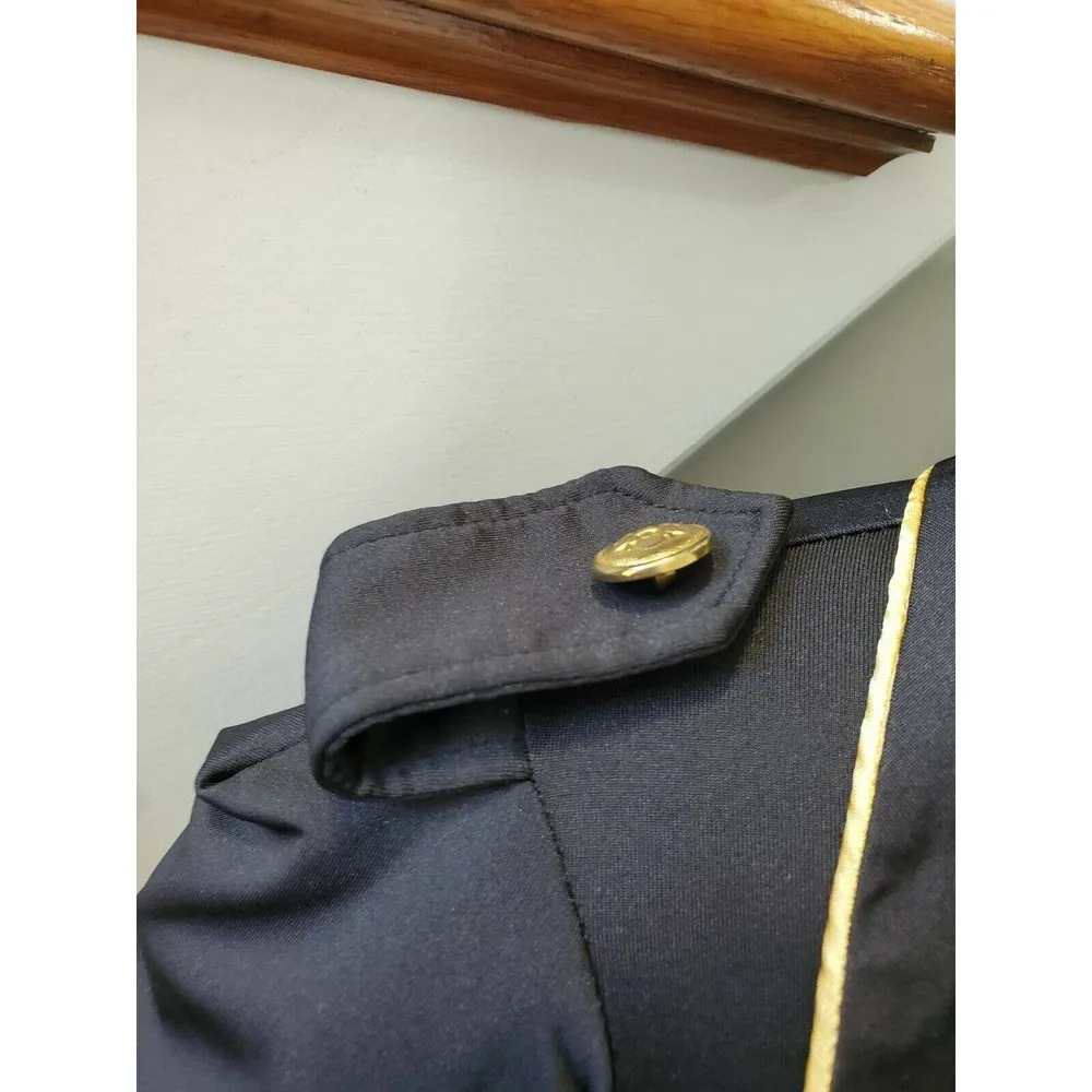 Delicious Women Solid Black Polyester Collared Short Sleeve Knee Length Dress S - Image 8