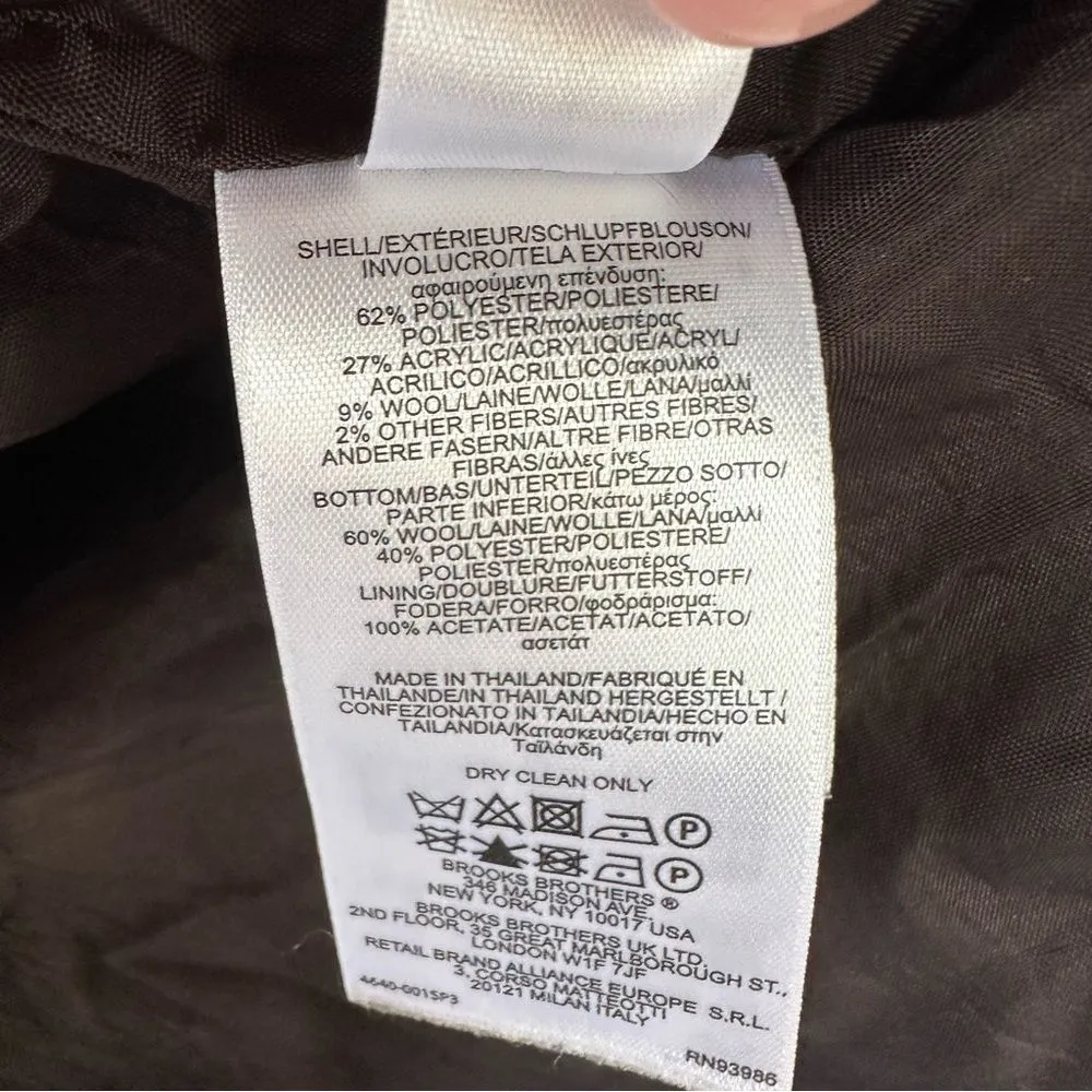 Brooks Brothers 346 Tweed Colorblock Dress Wool Blend Gray Women’s 10 Business - Image 5