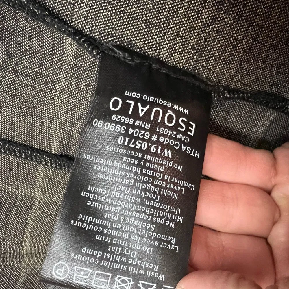 NWOT‎ European EsQualo Knit Blazer, Black & Tan with Rhinestone Details C14 Size M - Image 7