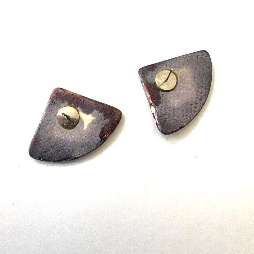 Blue Triangle design earrings - Image 5