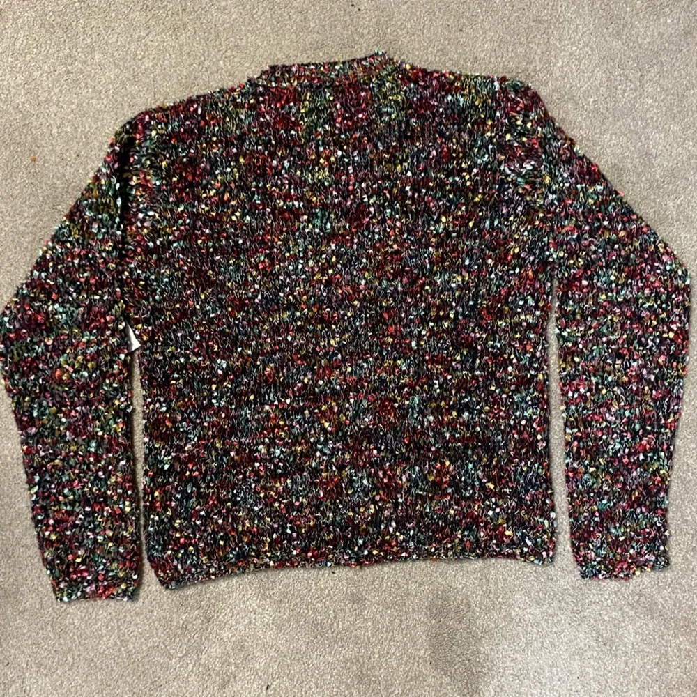 Valerie Stevens Evening Wool Blend Multi Color Crew Sweater Size M - Image 2