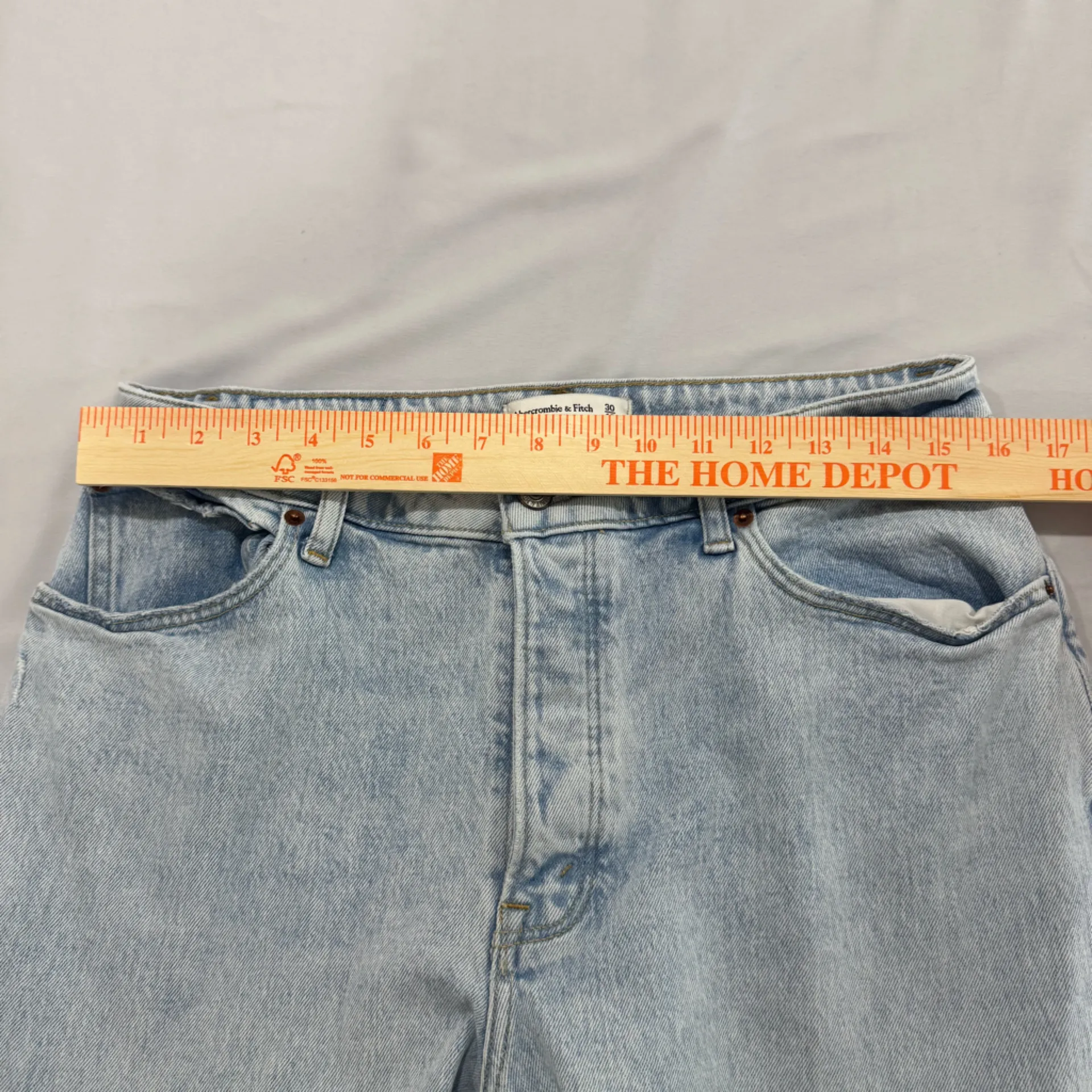 Abercrombie & Fitch The Dad High Rise Jeans with Thigh Slits 10L curve love - Image 4