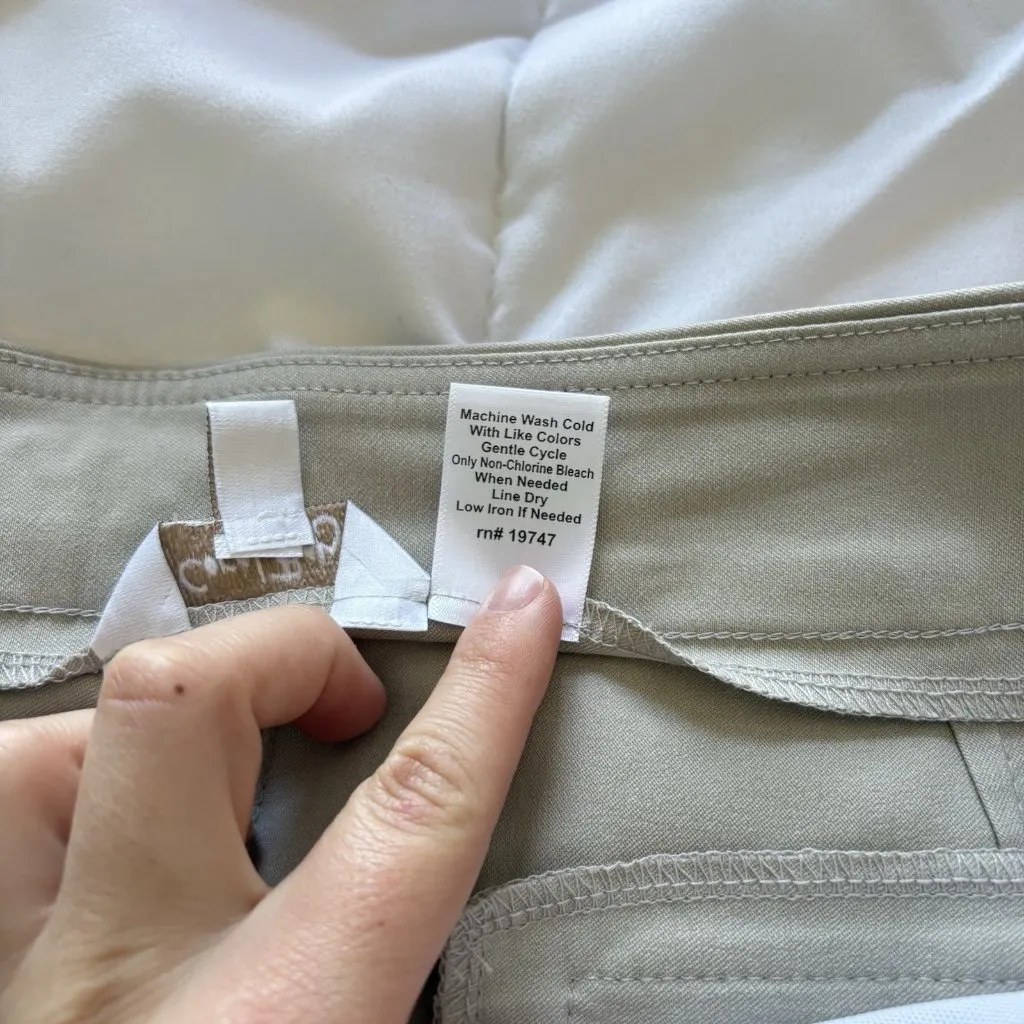 NWT Coral Bay Golf Womens 14 Khaki Favorite Capri Pants Slimming Elastic Waist Tan - Image 4