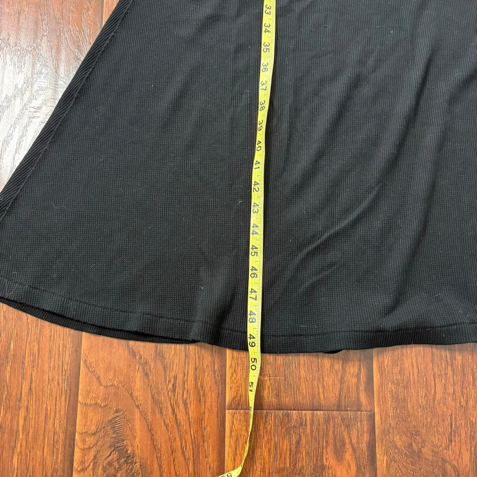 Polo Ralph Lauren Sleeveless Moc Neck Waffle Knit Fit & Flare Midi Dress Black S - Image 8