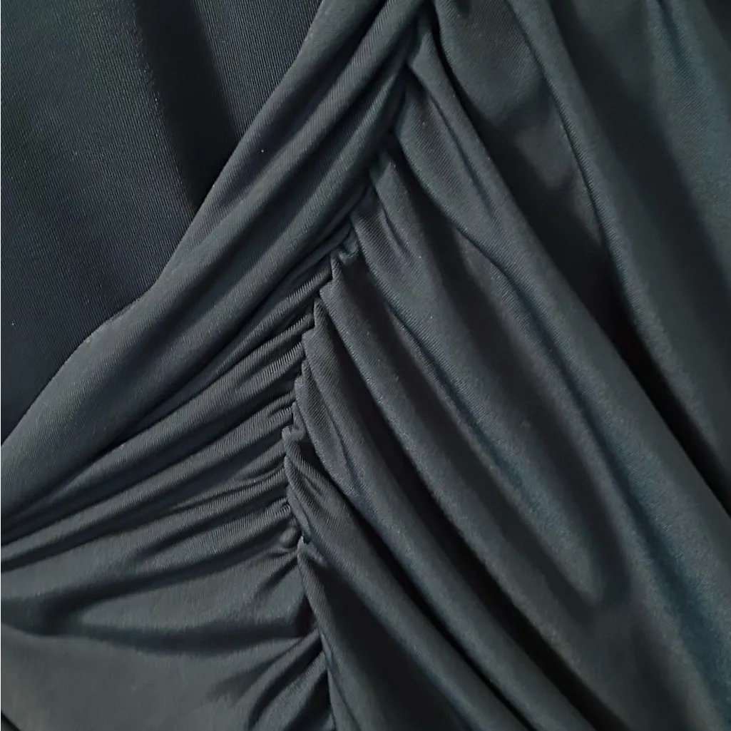 NWOT Zenobia Elegant Teal/Emerald Green One-Shoulder Dress 1XL - Image 10