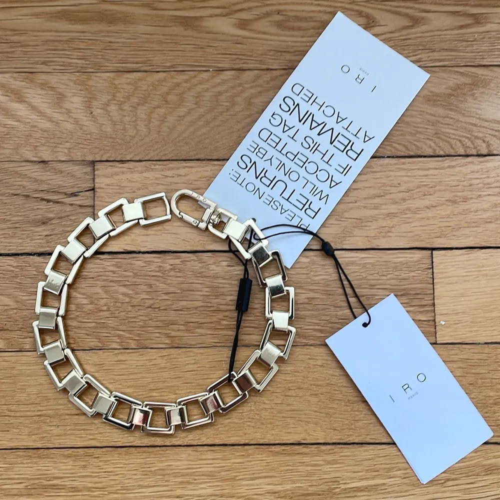 NWT IRO Square Necklace Golden Color - Image 4