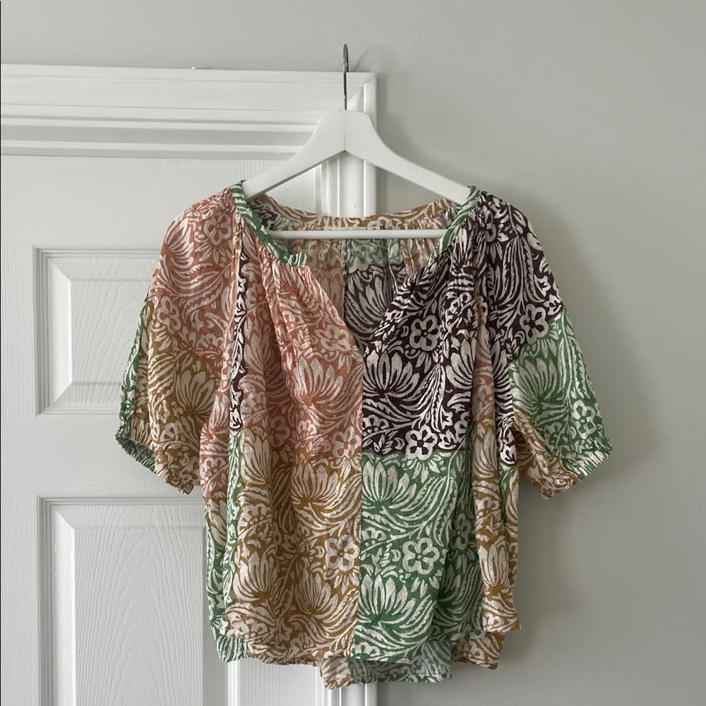 Anthropologie Roller Rabbit Aegean Abstract Top - Image 2