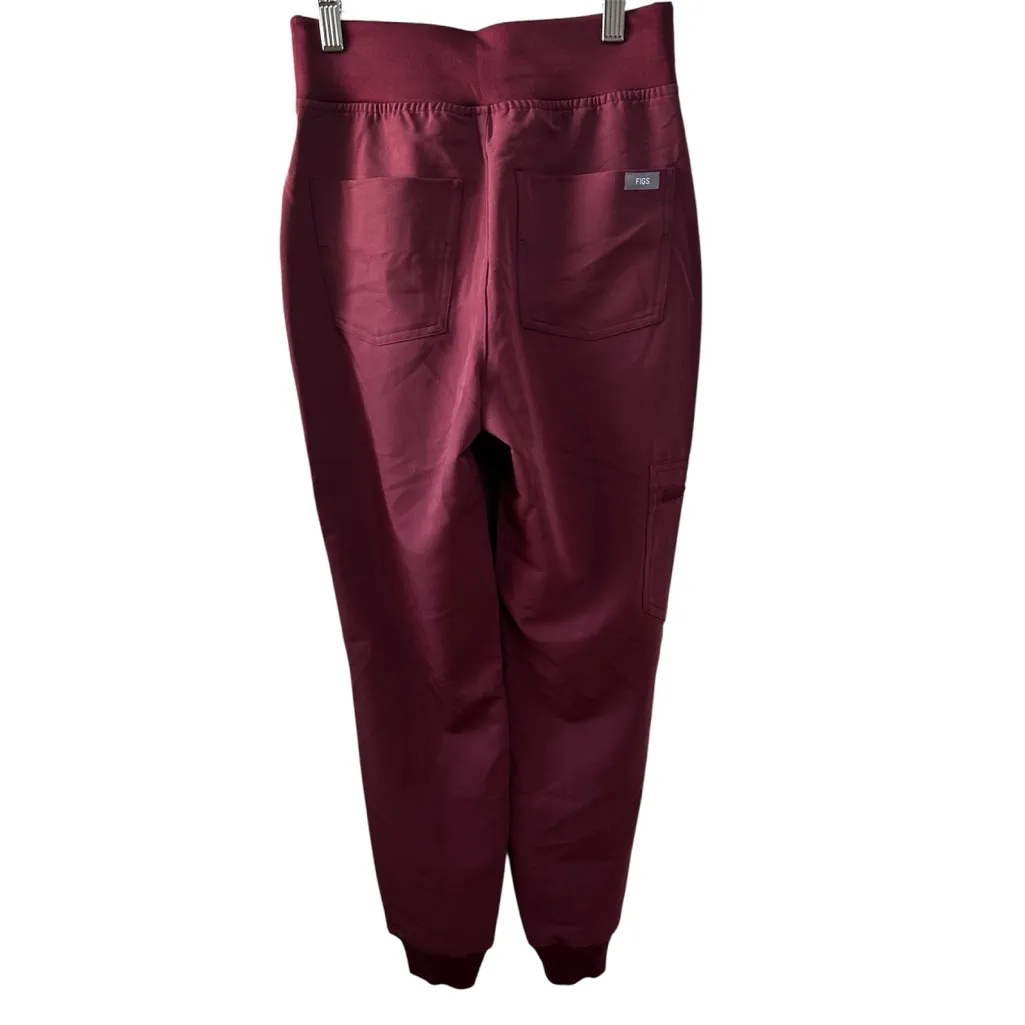Figs High Waisted Zamora Jogger Scrub Pants in Cherry Red Size XXS NWT - Image 3